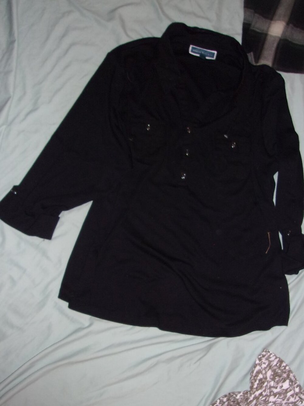 NEW  size 2x 2 x womens black long sleeve tee t casual dress